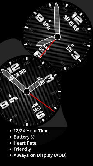 Dynamic Carbon Watch Face Screenshot 1
