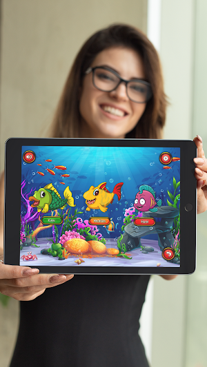 Retro Fish Game for cognitive skills Screenshot 2