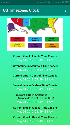 US Timezones Clock Screenshot 3