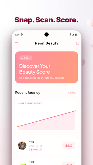 Neon Beauty: AI Beauty Score Screenshot 1