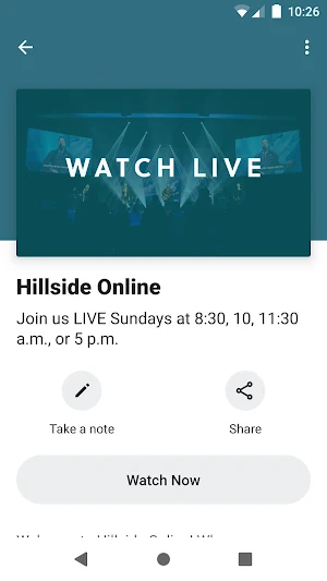 Hillside Community Church Screenshot 2
