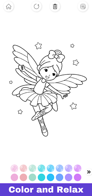 Ballerina Coloring Glitter Screenshot 3
