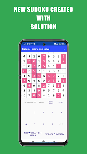 Sudoku Creator and Solver App Screenshot 1