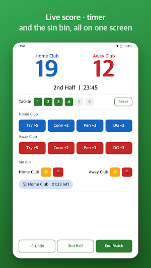 Rugby Score: Rugby Scoreboard Screenshot 2