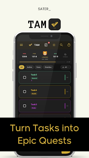 TAM: Minimalist RPG To-Do Screenshot 0