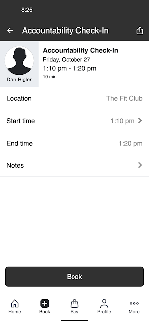 The Fit Club- Scheduling App Screenshot 2