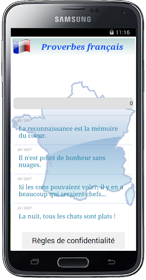 Proverbes Français Screenshot 2