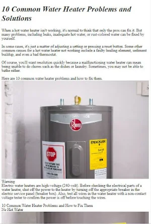 Water Heaters Tutorials Screenshot 2