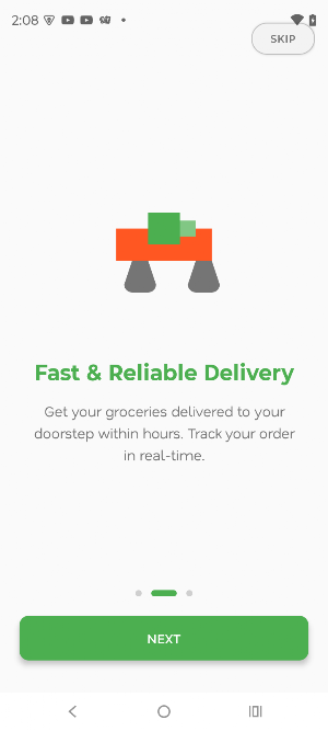 E Grocery Admin Screenshot 1