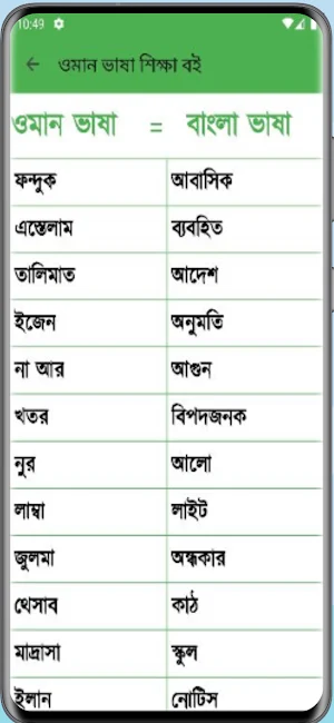 ওমান ভাষা শিক্ষা বই Screenshot 3