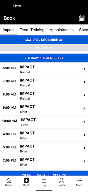 Impulse Fitness Screenshot 1