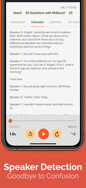 Transcribe Speech to Text Screenshot 1