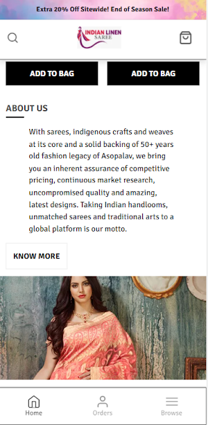 Indian Linen Saree Screenshot 3