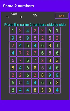 Press same 2 numbers Screenshot 1