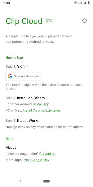 Clip Cloud - Clipboard Sync between PC and Android Screenshot 1