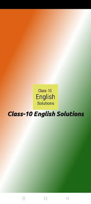 Class-10 English Solutions Screenshot 0