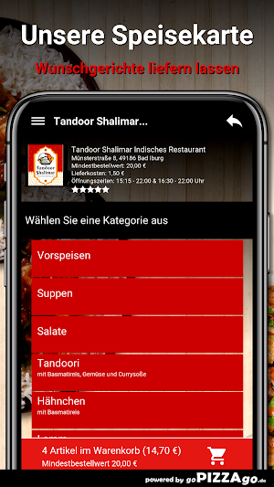 Tandoor Shalimar Indisches Screenshot 3