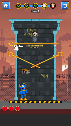 Blue Monster Pull Pin Screenshot 0