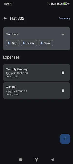 Expense Splitter Screenshot 1