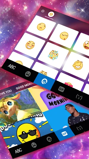 Galaxy Sky Unicorn Keyboard Background Screenshot 3