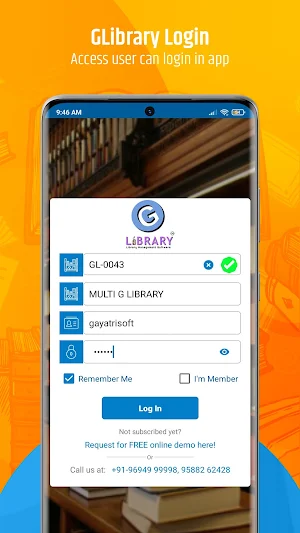 Glibrary-Library Management System Screenshot 0