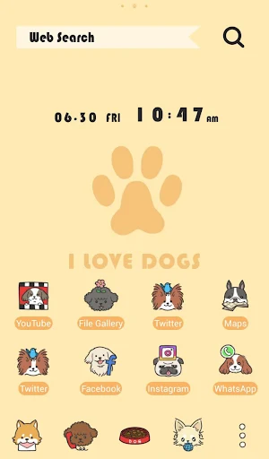 Cute Wallpaper I Love DOGS Theme Screenshot 0