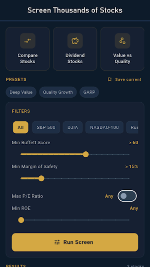 Value Investor Screenshot 2