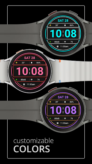 DADAM123: Digital Watch Face Screenshot 2