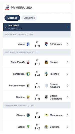 Portuguese League LiveScores Screenshot 3