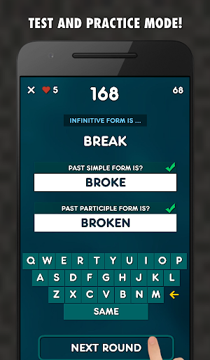 English Irregular Verbs Test & Practice PRO Screenshot 3