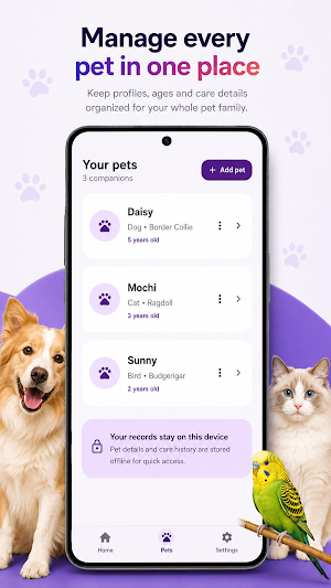 Pet Care & Vaccine Reminder Screenshot 1