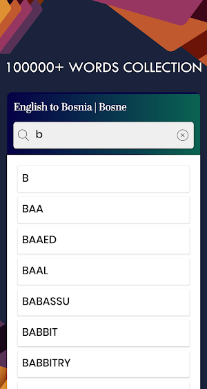 Bosnian English Translator-Fre Screenshot 1