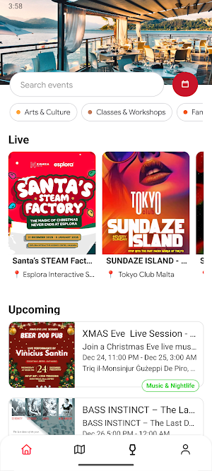 Maltavents: Live Events & Map Screenshot 1