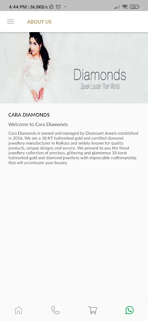 Cara Diamonds Jewellery App Screenshot 2