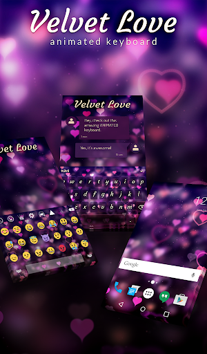 Velvet Love Animated Keyboard  Screenshot 0
