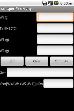Soil Specific Gravity Screenshot 1