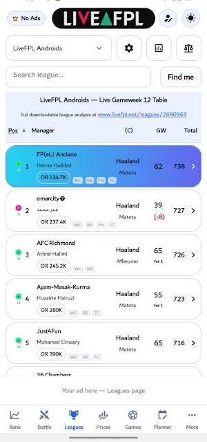 LiveFPL Screenshot 0