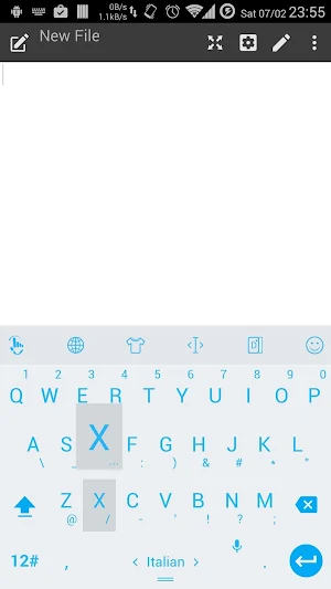 Keyboard Theme Flat White Blue Screenshot 1