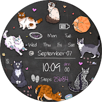 BFF132- Blackboard Art Cats