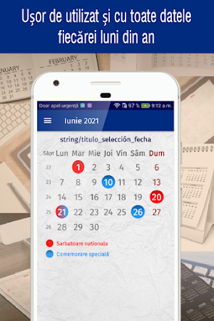 Calendar 2021 romanesc, sarbatori legale 2021 Screenshot 1