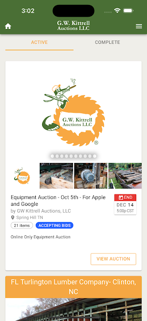 GW Kittrell Auctions LLC Screenshot 0