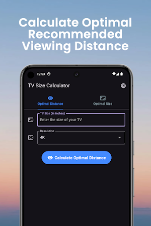 TV Size Distance Calculator Screenshot 1