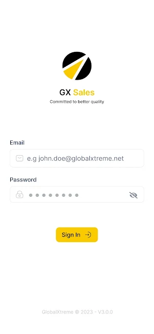 GX Sales Screenshot 2
