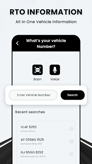 RTO Vehicle Information App Screenshot 0