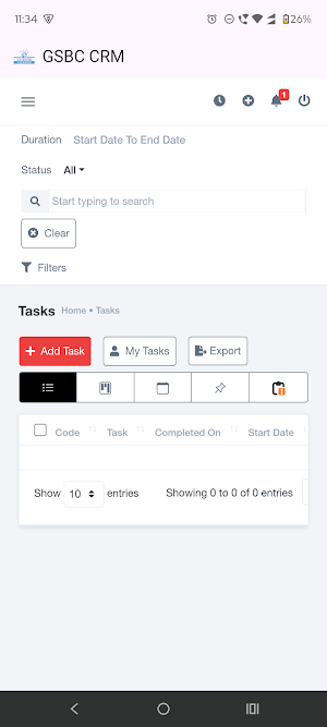 GSBC CRM Screenshot 3
