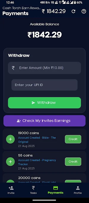 Cash Torch Earn Money Screenshot 1