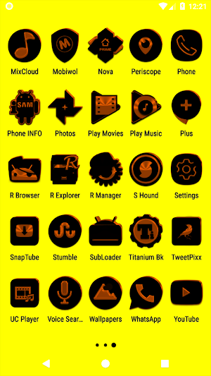 Black and Orange Icon Pack Screenshot 3
