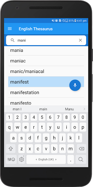 English Thesaurus Screenshot 3