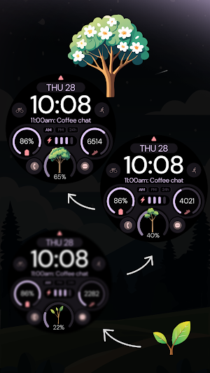 Digital Tree v2 watch face Screenshot 2