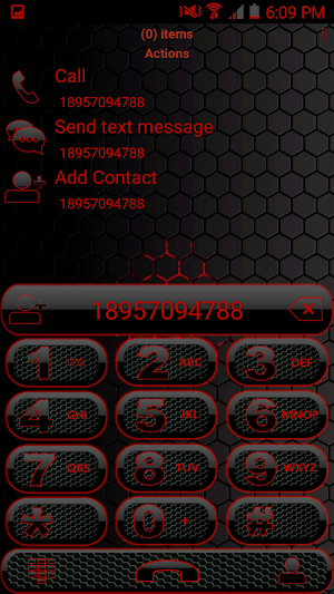 Theme Space Red RocketDial Screenshot 2